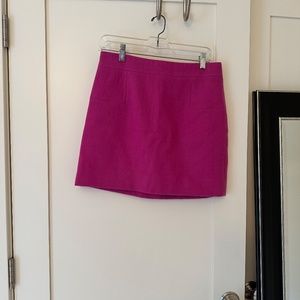 J CREW WOMEN'S SHORT WOOL DEEP PINK SKIRT 6